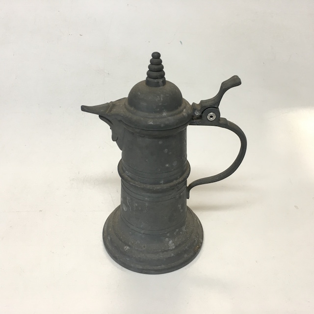 JUG, Pewter with Lid - Small 16cm H